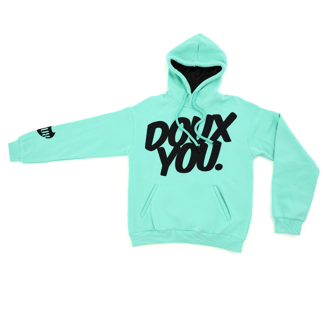 DOUX YOU Satin-Lined Hoodie - Doux Blue